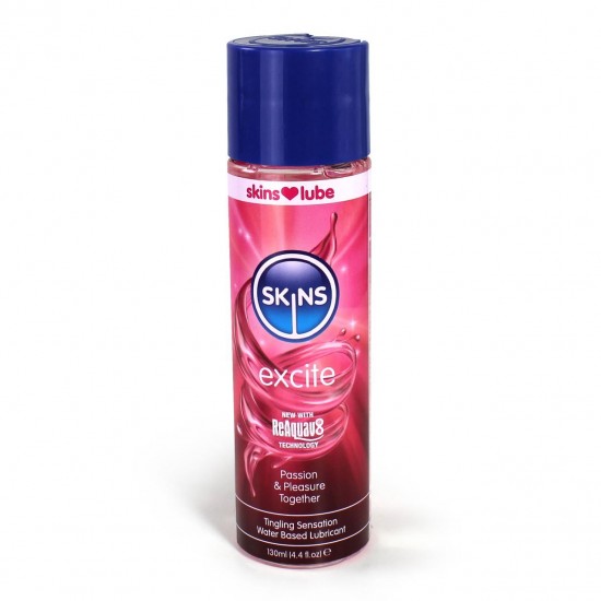 SKINS EXCITE TINGLING WATER BASED LUBRICANT 130ML