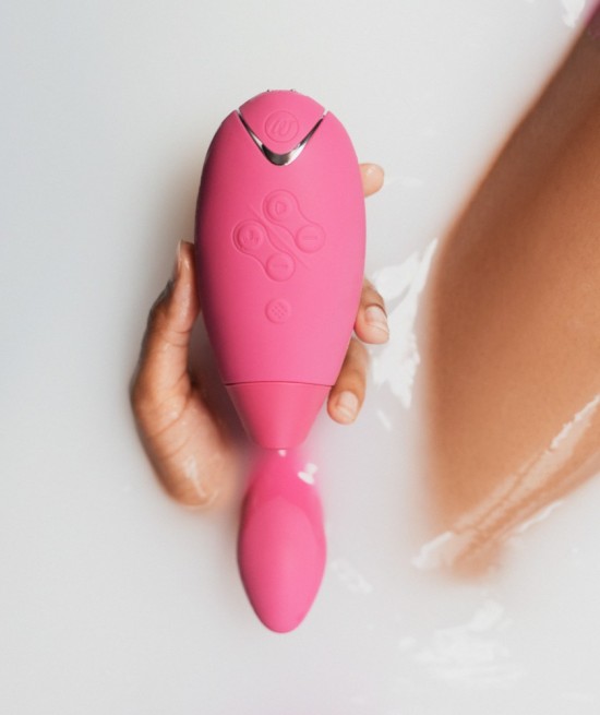 Womanizer Duo G-Spot and Clitoral Sucking Vibe - Pink