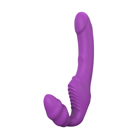 Rechargeable Silicone Strapless Vibrating Dildo