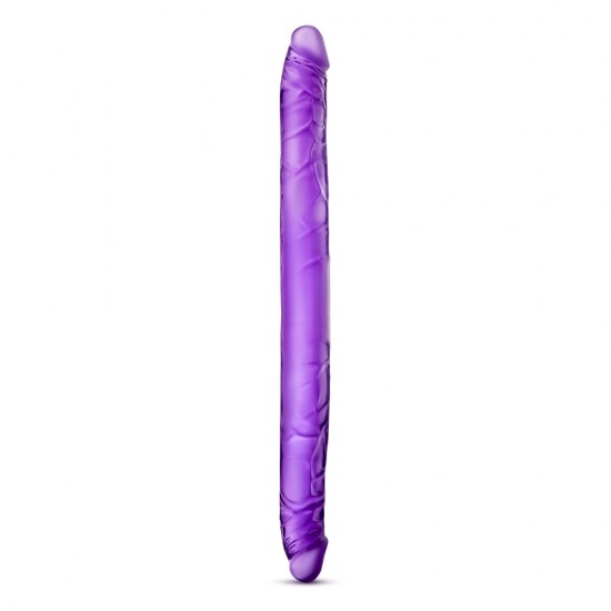 B Yours - 16 Inch Double Dildo - Purple