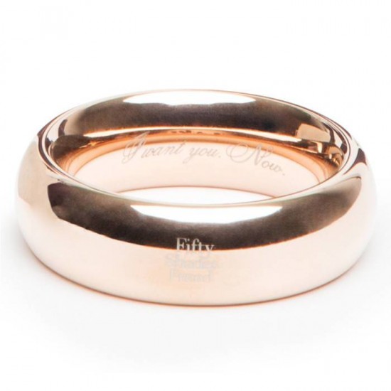 Fifty Shades Freed I Want You. Now. Rose Gold Steel Cock & Ball Ring 45mm