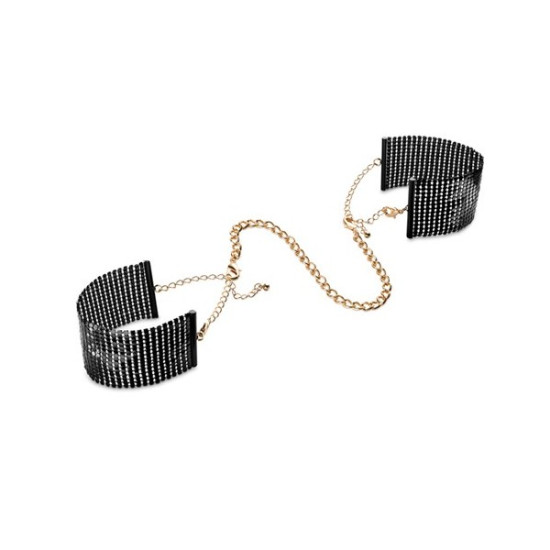 Bijoux Désir Métallique Black Metallic Mesh Handcuffs