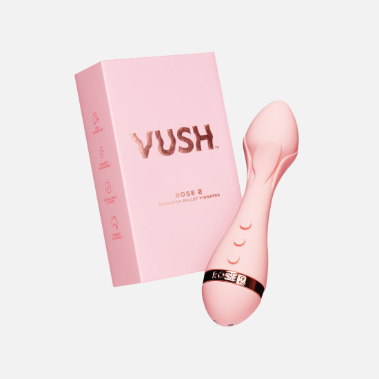 VUSH - Rose 2 - Super Strength Rechargeable Clitoral Vibrator