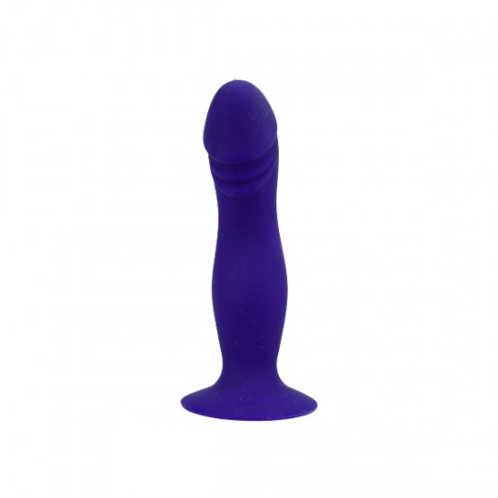 Loving Joy 6 Inch Silicone Dildo with Suction Cup Midnight Blue