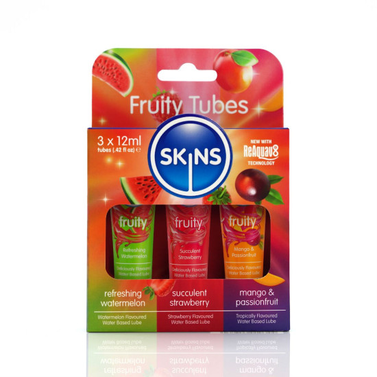 SKINS 12ML SAMPLER TUBES - FRUITY LUBES 3 PACK