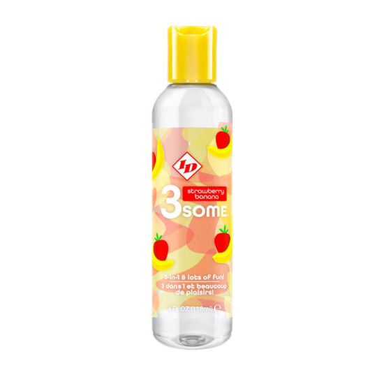 ID 3SOME STRAWBERRY BANANA WARMING MASSAGE OIL 118ML