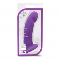 6.5 Inch Silicone G-Spot or P-Spot Dildo with Suction Base Purple