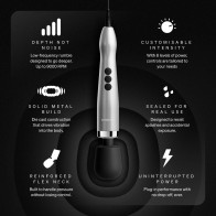 DOXY 2.0 - DIE CAST MAX PLUG‑IN WAND VIBRATOR - METAL - SILVER