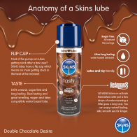 SKINS DOUBLE CHOCOLATE WATER BASED LUBRICANT 4.4 FL OZ (130ML)
