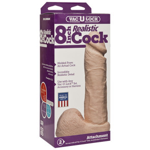 Vac-U-Lock 8 Inch Realistic Cock Attachment