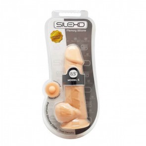 8.5 inch Realistic Silicone Dual Density Girthy Dildo with Suction Cup with Balls