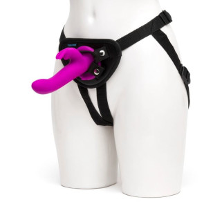 Happy Rabbit Vibrating Strap On Harness Set Purple