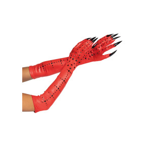 Rhinestone Demon Claw Gloves