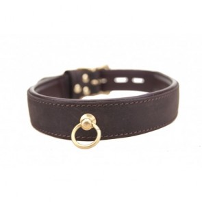 BOUND Nubuck Leather Choker with ‘O’ Ring 