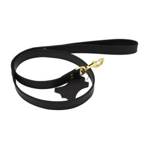 Bound Noir Nubuck Leather Leash