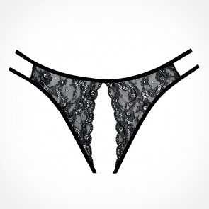Adore by Allure Sweet Honey Crotchless Sheer Mesh Knickers