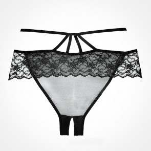 Adore by Allure Crotchless Skirted Mesh & Lace Knickers