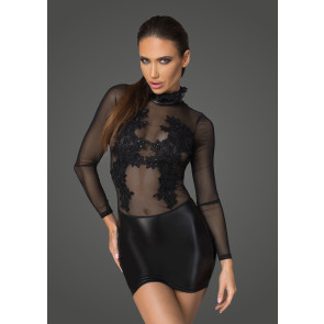 VIP Power Wetlook with Tulle Minidress