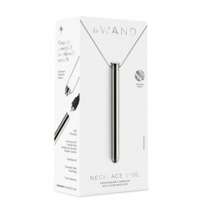 Le Wand Necklace Rechargeable Vibrator - Silver