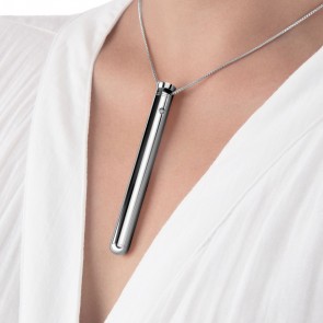 Le Wand Necklace Rechargeable Vibrator - Silver