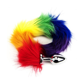 Furry Fantasy Rainbow Tail Butt Plug