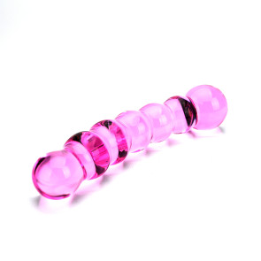 SPECTRUM RIBBED GLASS DILDO