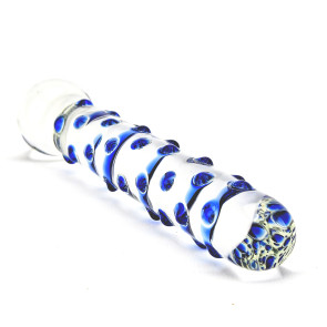 SPECTRUM NUBBY TEXTURED GLASS DILDO