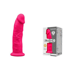 7.5 INCH REALISTIC SILICONE DUAL DENSITY DILDO WITH SUCTION CUP PINK