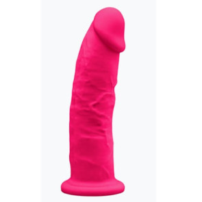 9 INCH REALISTIC SILICONE DUAL DENSITY DILDO WITH SUCTION CUP PINK