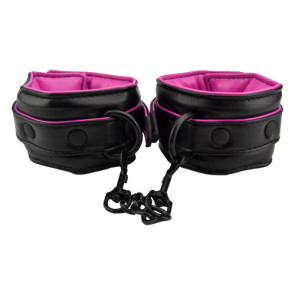 Bound to Please Black & Pink Wrist Cuffs