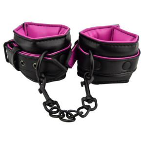 Bound to Please Black & Pink Ankle Cuffs