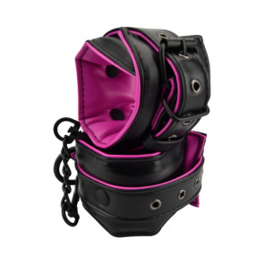 Bound to Please Black & Pink Ankle Cuffs