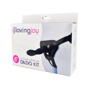 LOVING JOY 6 INCH SILICONE STRAP ON DILDO KIT