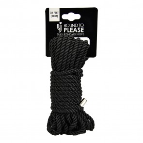 Bound to Please Silky Cotton Bondage Rope 10m Black