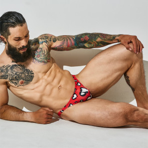 C4M Brazilian Brief Hearts Print