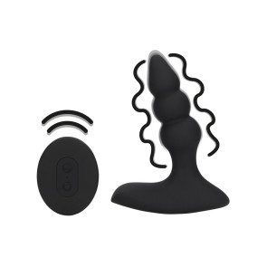 Beaded Vibrating Prostate Anal Plug with Remote Control