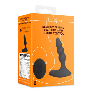 Beaded Vibrating Prostate Anal Plug with Remote Control