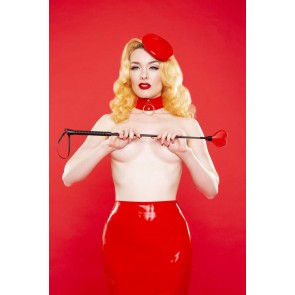 BETTIE PAGE HEART FAUX LEATHER RIDING CROP