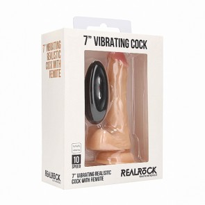 RealRock 7 Inch Vibrating Realistic Cock With Balls